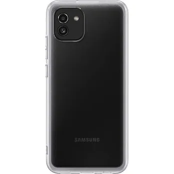Pouzdro na mobilní telefon EF-QA036TTE Samsung Soft Clear Kryt pro Galaxy A03 Transparent