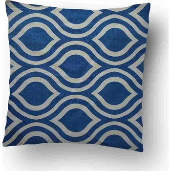 Povlak na dekorativní polštářek Top textil Povlak na polštářek Geometry modrý 1 - 40x40 cm (34) - zvýhodněný produkt