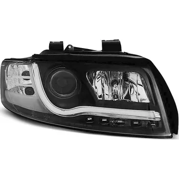 Přední světlomet TUNING-TEC Přední světla Audi A3 8P 03-08 - černá LED TUBE LIGHTS TRU DRL