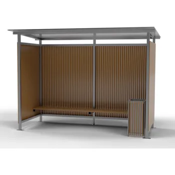 Přístřešek na auto HTI ZASTÁVKOVÝ PŘÍSTŘEŠEK WOODSTEEL I Barva konstrukce: hnědá komaxit (RAL 8017)