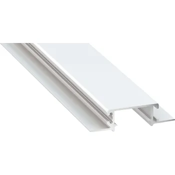 LED lišta Hliníkový nasvětlovací zápustný profil do sádrokartonu pro led pásky, včetně ledového difuzoru (nasvětlovací profil pro sádrokartonové stropy)