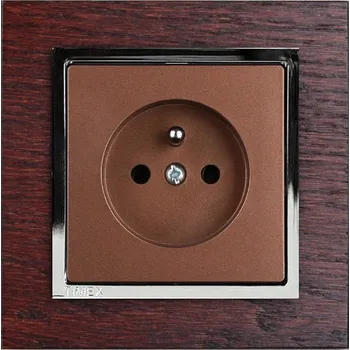 Elektrická zásuvka Timex Kompletní zásuvka Premium Plus měď+ mahagon