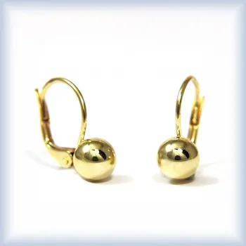 Náušnice žluté zlato