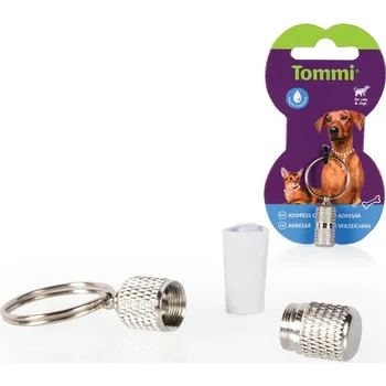 Obojek pro psa Kovový adresář stříbrný, 2,5cm