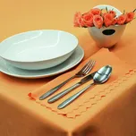 Nešpinivý / teflonový látkový ubrus UNI 3134 MERUŇKOVÁ, 140x220cm (obdélník)