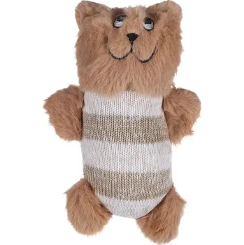 Hračka pro kočku Hračka pro kočky FLAMINGO - Faci medvídek hnědý s catnipem 10cm