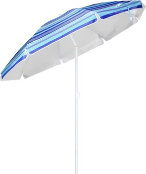 Slunečník HI Plážový slunečník 200 cm modrý/pruhy