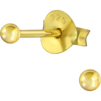 Náušnice Pozlacené náušnice Ball 2 mm Ag 925/1000