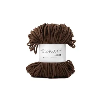 Příze Bavlněná šnůra MILA 5 mm - hnědá