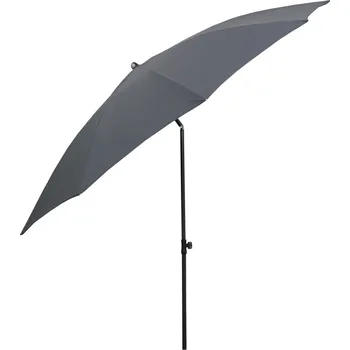 Slunečník Doppler NASSAU 2,5 m – zahradní slunečník se středovou tyčí antracitová (kód barvy 840), 100 % polyester