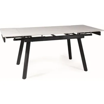 Jídelní stůl Jídelní stůl bílý mramor/černá matná JOHN