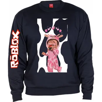 Dívčí mikina Dámská světle růžová mikina Roblox Barva: Námořnická modrá/Navy, Velikost: 122/128 - 6/7let