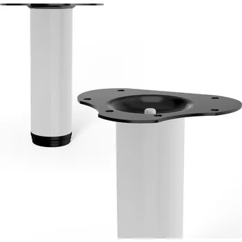 Stolová podnož Walteco Nábytková noha kulatá, průměr 60mm, výška 200mm, bílá