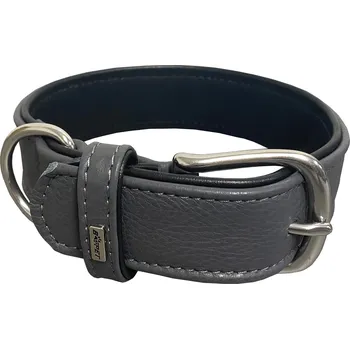 Obojek pro psa BAFPET Kožený obojek EXCLUSIVE Barva: Šedá, Rozměr: 40mm x 52cm /35-44/ 04125