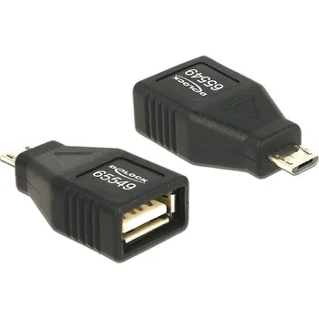 Datové redukce Delock Adapter USB micro-B samec > USB 2.0-A samice OTG, celý v pouzdru