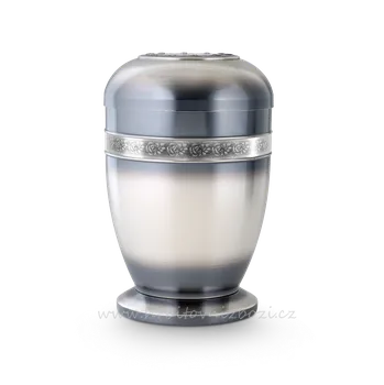 Smuteční dekorace Urna měděná postříbřená 797A