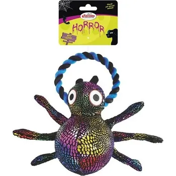 Hračka pro psa Pískací pavouk s lanem 20cm