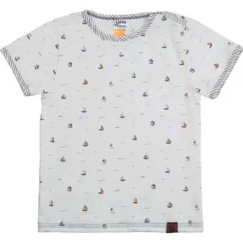 Dívčí oblečení smetanové bavlněné tričko s lodičkami