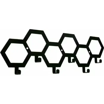 Věšák Interex design Designový nástěnný věšák RECTA / Černá matná