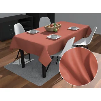 ubrus Obdélníkový bavlněný saténový ubrus ST-011 Cihlový 100x160 cm