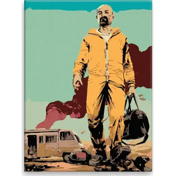 Malování podle čísel - Perníkový táta - 30x40 cm, bez dřevěného rámu - CZ výroba