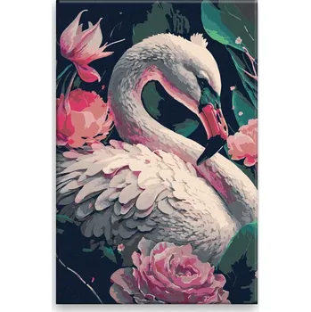 Dětské zboží Malování podle čísel - Krásná labuť - 40x60 cm, bez dřevěného rámu - CZ výroba
