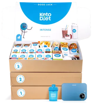 Keto dieta KetoDiet Kompletní keto dieta Intense 1. + 2. + 3. krok na 12 týdnů 308 porcí