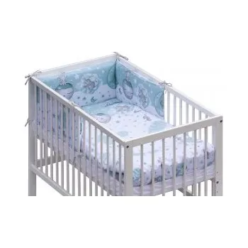 Dětská postýlka Postýlka s výbavou bílá 120x60cm - LUCY mátová - Scarlett