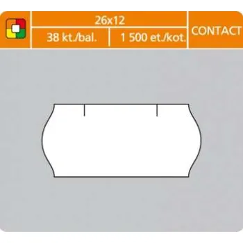 Kancelářské potřeby Cenové etikety CONTACT - 26x12,1500 ks, bílé