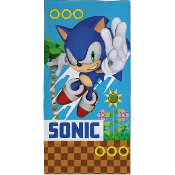 Halantex • Bavlněná plážová osuška Sonic - motiv Dash+ Endless Runner Game - 100% bavlna - 70 x 140 cm