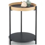 Halmar Konferenční stolek ROLO černý, přírodní dub