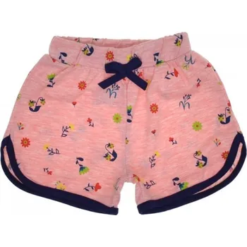 Dívčí kraťasy Dívčí růžové kraťasy Kytičky 116
