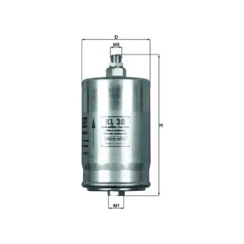 Filtr do auta Palivový filtr MAHLE KL 38