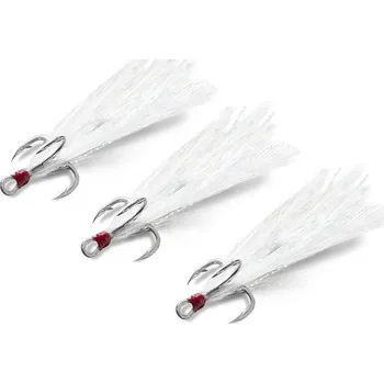 3ks - Trojháček Delphin B!rd Hook Triple Bílá Vel. #10