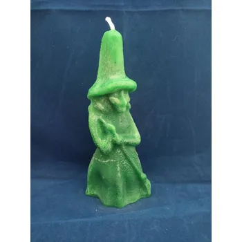 Svíčka Svíčka figurální Čarodějnice zelená