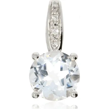 Přívěsek Zlatnictví Helios Přívěšek s diamanty a bílým topazem B48220