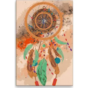 Malování podle čísel - Lapač snů 03 - 40x60 cm, bez dřevěného rámu - CZ výroba