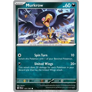 Sběratelská karetní hra Murkrow 131/193 - Paldea Evolved Typ karty: Non-Holo