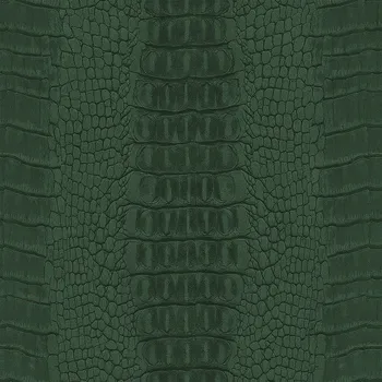 Tapeta Origin Vliesová tapeta na zeď zelená, imitace krokodýlí kůže 347776, Luxury Skins, Origin, velikost 0,53 x 10,05 m
