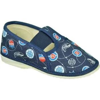 Chlapecké bačkory dětské přezůvky 555-1 modré velikost 16