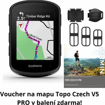 Tachometr GARMIN EDGE 540 + SNÍMAČ RYCHLOSTI 2 A KADENCE ŠLAPÁNÍ 2, ANT+ A BLE + CZ distribuce včetně voucheru na stažení map TOPO Czech PRO