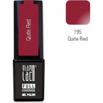 Umělé nehty GlamLac Gel lak červený - 195 Quite Red 6 ml