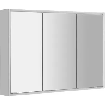 Zrcadlo BATU galerka 100x71x15cm, 2x LED osvětlení, bílá 1141130