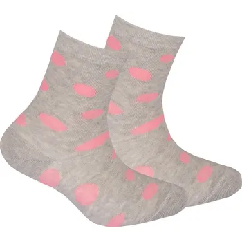 Dívčí ponožky GATTA PUNTÍKY šedé Velikost: 21-23