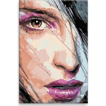 Dětské zboží Malování podle čísel - Tajemný pohled 2 - 40x60 cm, bez dřevěného rámu - CZ výroba