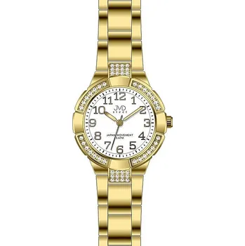 Hodinky Dámské voděodolné ocelové zlaté hodinky JVD J4083.3 - 5ATM - POSLEDNÍ KUS Domažlice