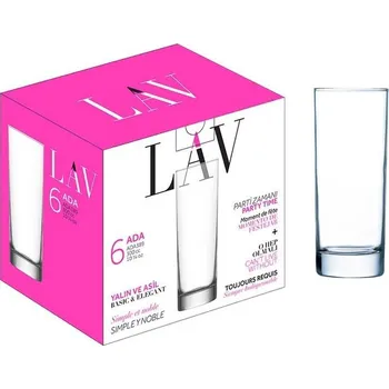 Sklenice Sklen. 315ml, 6ks, ADA v.16,6cm - long drink (FAN,KNK)