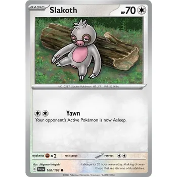 Sběratelská karetní hra Slakoth 160/193 - Paldea Evolved Typ karty: Non-Holo