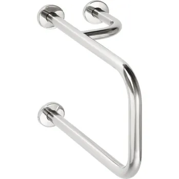 Madlo do koupelny HANDICAP opěrné madlo PRAVÉ 760mm, nerez lesk XH536