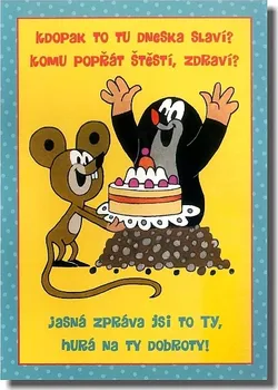 Albi Hrací přání k narozeninám do obálky Krteček Toy Invention Toy Box 14,8 x 21 cm